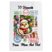 Ein kleiner Kick ist bereit für Weihnachten Mittlere Geschenktüte (Rückseite)