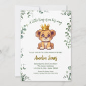 Ein kleiner König ist auf dem Weg Babydusche Einladung (Vorderseite)