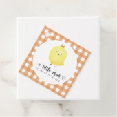 Ein kleiner Küken wird bald Babydusche schlüpfen Geschenkanhänger (Beispiel)