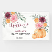 Ein kleiner Kürbis auf dem Weg fallen Baby Dusche Banner (Horizontal)