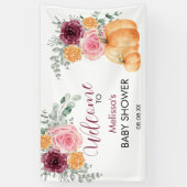 Ein kleiner Kürbis auf dem Weg fallen Baby Dusche Banner (Vertikal)