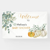 Ein kleiner Kürbis auf dem Weg fallen Baby Dusche Banner (Horizontal)