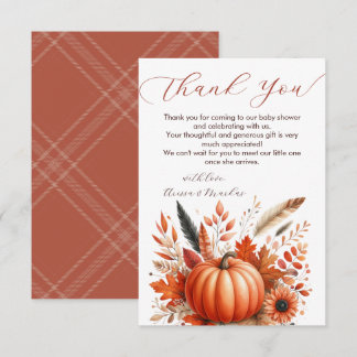 Ein kleiner Kürbis Autumn Danke Note Card
