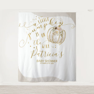 Ein Kleiner Kürbis-Baby-Party-Hintergrund Wandteppich