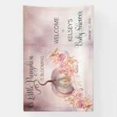 Ein kleiner Kürbis blüht die rosa Babydusche Banner (Vertikal)