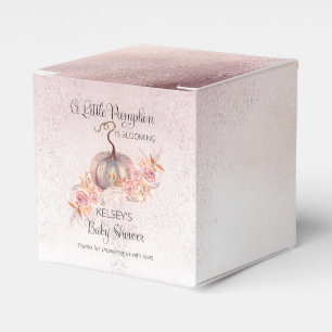 Ein kleiner Kürbis blüht die rosa Babydusche Geschenkschachtel