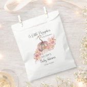 Ein kleiner Kürbis blüht die rosa Babydusche Geschenktütchen (Ausgeschnitten)