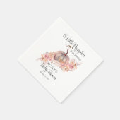 Ein kleiner Kürbis blüht die rosa Babydusche Serviette (Ecke)