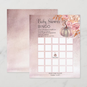 Ein kleiner Kürbis blüht Pink Baby Bingo Card