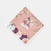 Ein kleiner Kürbis, blumengeschmückt Herbst 1. Geb Serviette (Ecke)