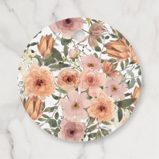 Ein kleiner Kürbis Blush Geschenkanhänger (Rückseite)