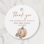 Ein kleiner Kürbis Blush Geschenkanhänger (Vorderseite)