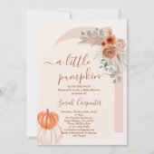 Ein kleiner Kürbis Boho Kinderdusche Einladung (Vorderseite)