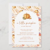 Ein kleiner Kürbis Elegant Fall Floral Einladung (Vorderseite)