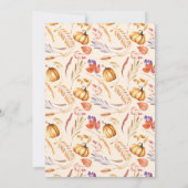 Ein kleiner Kürbis Elegant Fall Floral Einladung (Rückseite)