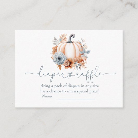 Ein kleiner Kürbis fällt Windelschlag Begleitkarte (Vorderseite)