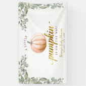 Ein Kleiner Kürbis Herbst Baby Shower Hintergrund Banner (Vertikal)