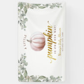 Ein Kleiner Kürbis Herbst Baby Shower Hintergrund Banner (Vertikal)