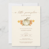 Ein kleiner Kürbis - Herbst-Babydusche | Einladung (Vorderseite)