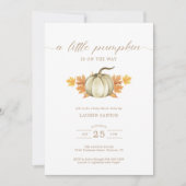 Ein kleiner Kürbis - Herbst-Babydusche | Einladung (Vorderseite)