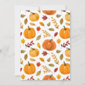 Ein kleiner Kürbis Herbst DEER Kinderdusche Einladung (Rückseite)