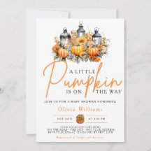 Ein Kleiner Kürbis Herbst Floral Baby Shower