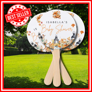 Ein kleiner Kürbis Herbst Herbst Floral Baby Showe Fächer
