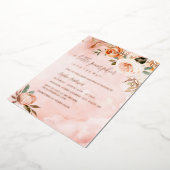 Ein kleiner Kürbis Herbst Pink Baby Shower Foil Folieneinladung (Gedreht)