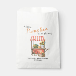 Ein kleiner Kürbis ist auf dem Weg Baby Dusche Geschenktütchen