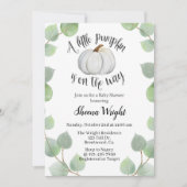 Ein kleiner Kürbis ist auf dem Weg, Babydusche fal Einladung (Vorderseite)