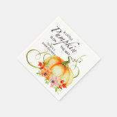 Ein kleiner Kürbis ist auf dem Weg Babydusche Napk Serviette (Ecke)