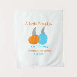 Ein kleiner Kürbis ist auf dem Weg, Babydusche ora Wandteppich