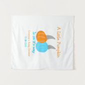 Ein kleiner Kürbis ist auf dem Weg, Babydusche ora Wandteppich (Vorderseite (Horizontal))