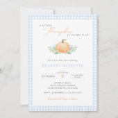 Ein kleiner Kürbis ist auf dem Weg, die Baby-Dusch Dankeskarte (Vorderseite)