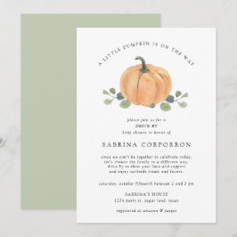 Ein kleiner Kürbis ist auf dem Weg durch die Wasse Einladung