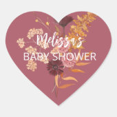 Ein kleiner Kürbis ist auf dem Weg Kuchen Topper Herz-Aufkleber (Vorderseite)