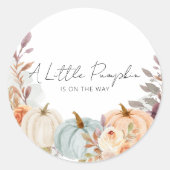 Ein kleiner Kürbis ist auf dem Weg Umschlag Aufkle Runder Aufkleber (Vorderseite)