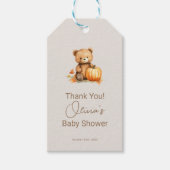 Ein kleiner Kürbis ist auf dem Weg zu Dekorationen Geschenkanhänger (Vorderseite)