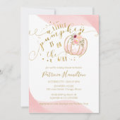 Ein kleiner Kürbis ist auf dem Weg zu einer elegan Einladung (Vorderseite)