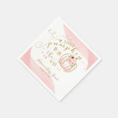 Ein kleiner Kürbis ist auf dem Weg zu einer elegan Serviette (Ecke)