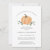 Ein kleiner Kürbis ist auf dem Weg zu virtueller W Einladung (Vorderseite)