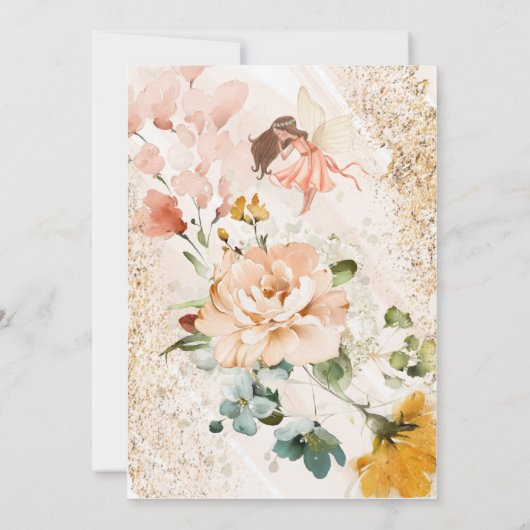 Ein kleiner Kürbis ist auf dem Weg zum Baby-Duschb Einladung (Rückseite)