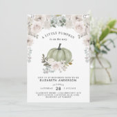 Ein kleiner Kürbis ist auf dem Weg zum Blumenmarkt Einladung (Stehend Vorderseite)