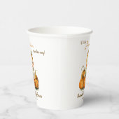 Ein kleiner Kürbis ist auf dem Weg zum Herbst Baby Pappbecher (Rechts)