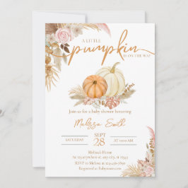 Ein kleiner Kürbis ist auf dem Weg zum Herbst des Einladung