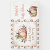 Ein kleiner Kürbis ist auf dem Weg zur Babydusche Banner (Vertikal)