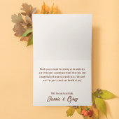 Ein kleiner Kürbis ist auf dem Weg zur Babydusche Dankeskarte