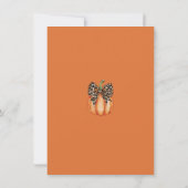 Ein kleiner Kürbis ist auf dem Weg zur Babydusche Einladung (Rückseite)