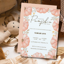 Ein kleiner Kürbis ist auf dem Weg zur Babydusche