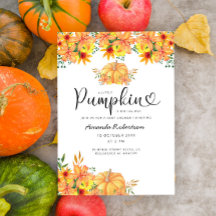 Ein kleiner Kürbis ist auf dem Weg zur Babydusche